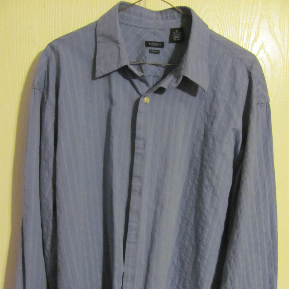 Men's Van Heusen Blue Dress Shirt Size XL